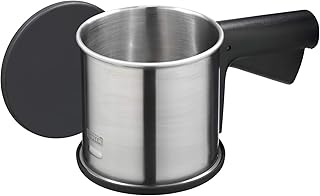 Kaiser La Forme Plus Einhand Zucker-/ Mehlsieb 11 cm, Einhand-Mehlsieb mit 2 Kunststoffdeckel, Edelstahl, Handsieb für Mehl und Zucker