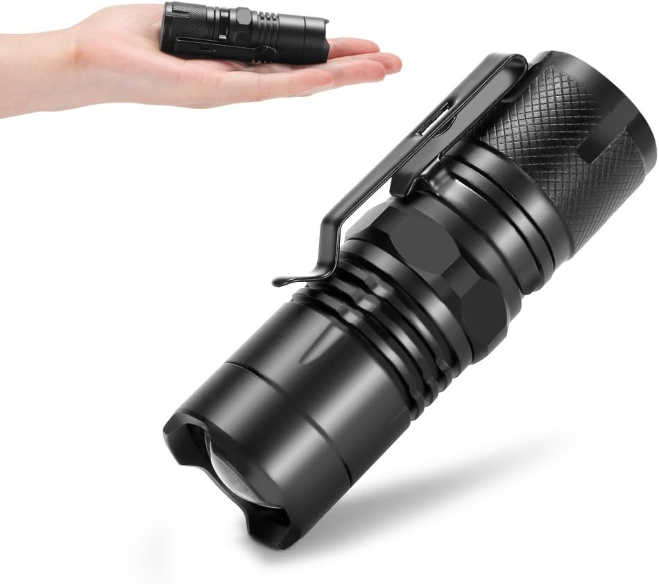 Tactical LED Pocket Torch, Flashlight Pen Light CREE XP-E2 LED Waterproof Pocket Light(500LM Flashlight)