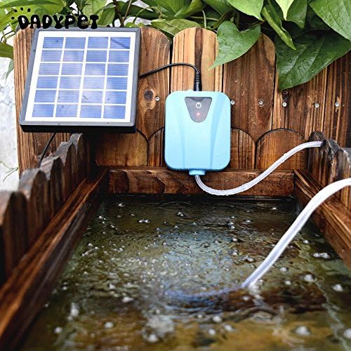 DAHLIAT | Water Pumps | Durable Small Solar Powered/DC Charging Oxygenator Fishing Air Pump Low Noise Large air Volume Water Oxygen Pump Pond Aerator