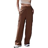 MOOSLOVER Women Wide Leg Dress Pants Stretch Pull On High Waisted Work Pants Business Casual Trousers with Pockets