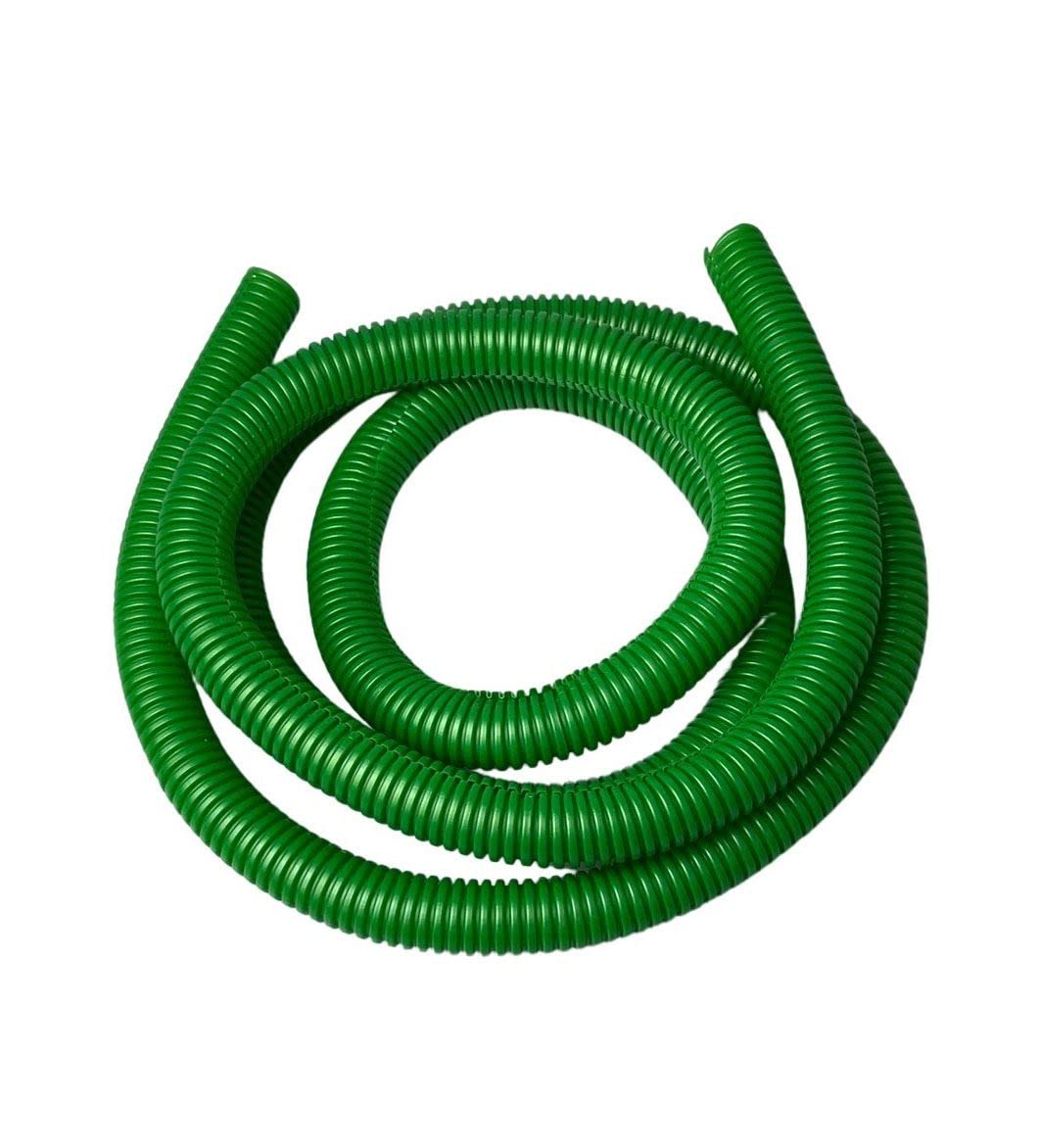 PE Green Corrugated Conduit Flexi Pipe Tube Split 15mm - 2m