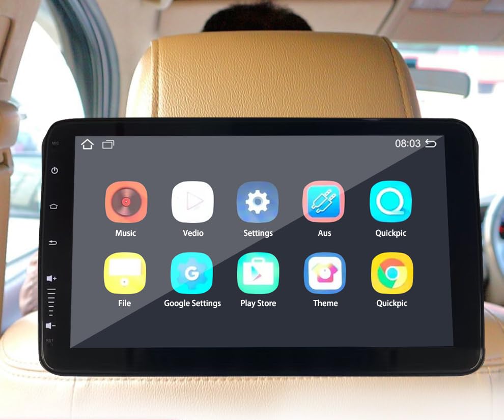 Photo 1 of 10.1" car Back seat headrest Monitor with Android System Easy Adjustable fit to Play Video Music apps Download
