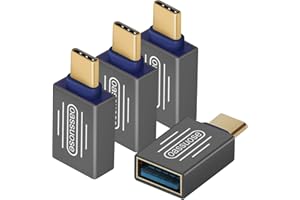 OASSUOSE 4-Pack USB C to USB Adapter [Gold-Plated],Type-C Male to USB 3.0 Female Adapter,Thunderbolt 3/4 to USB OTG Adapter for MacBook Pro 2020,iPad Pro 2020,MacBook Air 2020 and More Type C Devices (Grey)