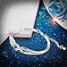 SILYHEART Love Heart Bangle Bracelet Made with Swarovski Element Crystal, Bracelet Gift for Women Teen Girls
