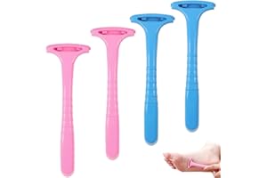 4PCS Foot Scraper for Dead Skin, Portable Plastic Callus Scraper with Comfortable Handle, Removable Washable Skin Care Tool..
