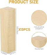 qxayxa 13 Pcs Basswood Carving Blocks 4x1x1 inch for Wood Craft view 2