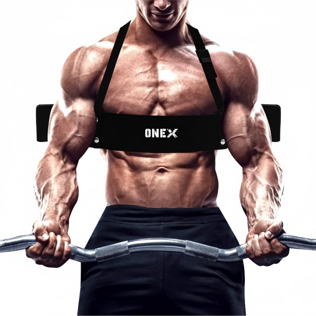 1X Arm Blaster for Biceps Triceps Dumbbells & Barbells Curls Muscle Builder Bicep Isolator for Big Arms Bodybuilding & Weight Lifting Support