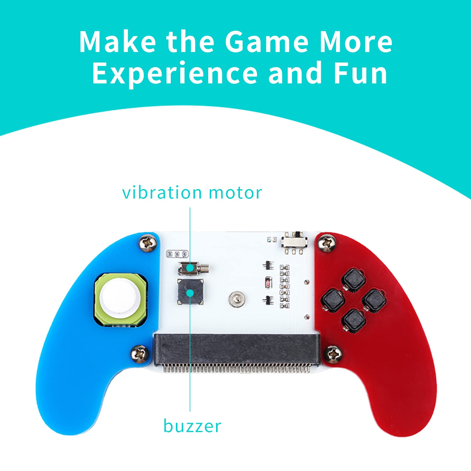 ELECFREAKS microbit Game Joystick Wireless Control Handle by micro:bit STEAM Education DIY Graphical Programming Controller(Without Micro:bit)