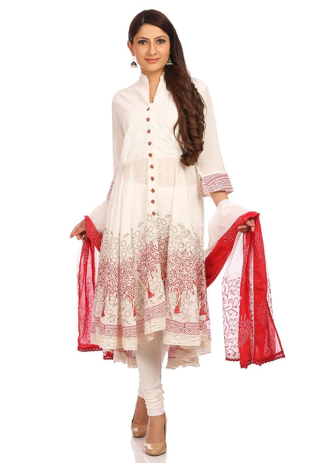 biba women's asymmetrical hemline salwar suit
