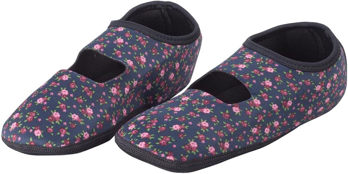NuFoot Mary Jane Indoor Non Slip Soles Stretch Slippers | eBay