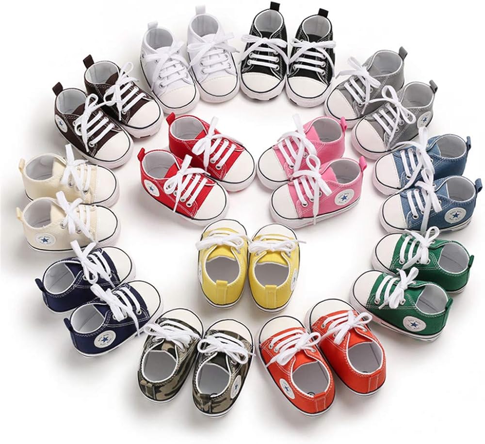  | Save Beautiful Baby Girls Boys Canvas Sneakers Soft Sole High-Top Ankle Infant First Walkers Crib Shoes | Sneakers