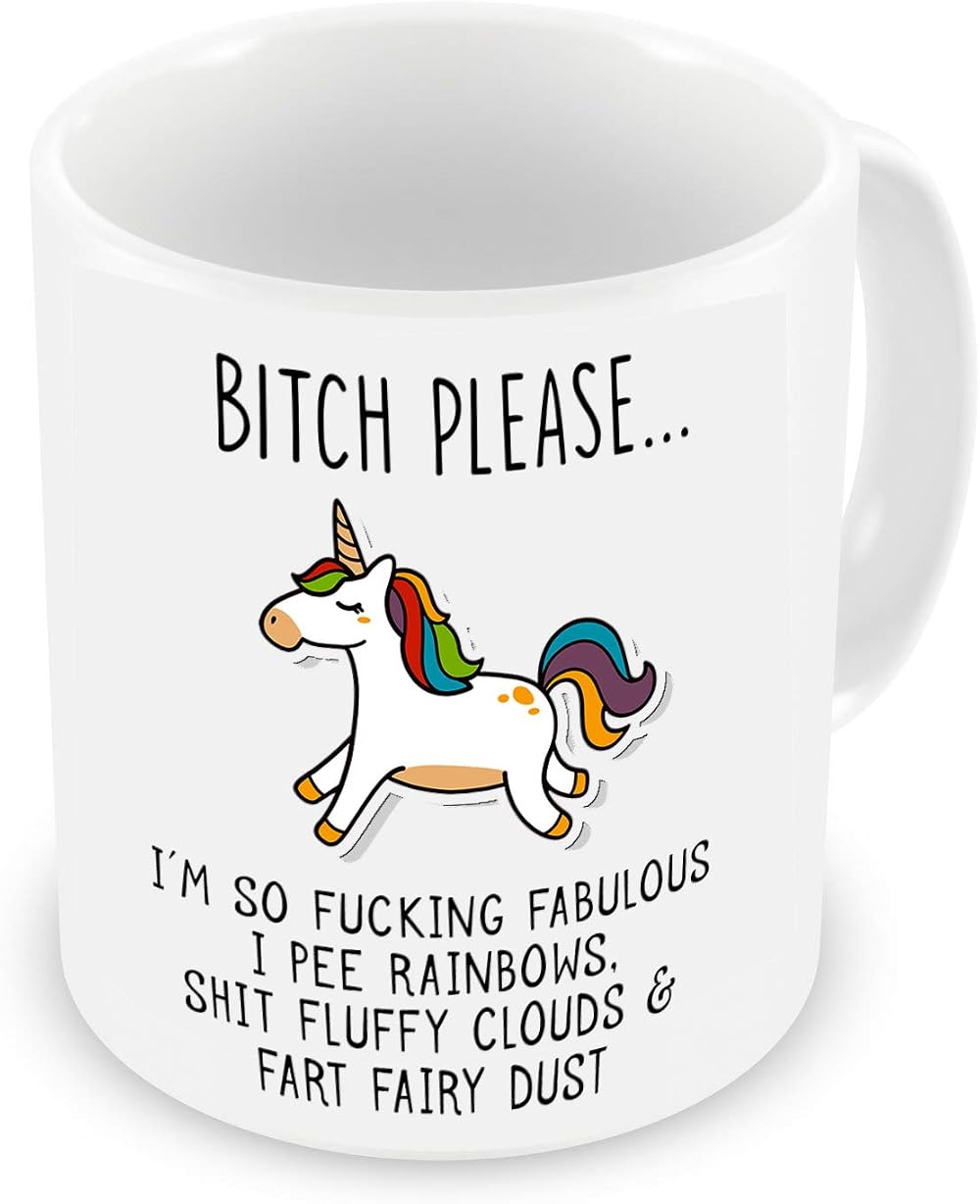 VIROSA Funny Unicorn Mug Bitch Please I’m So Fabulous 11oz Ceramic