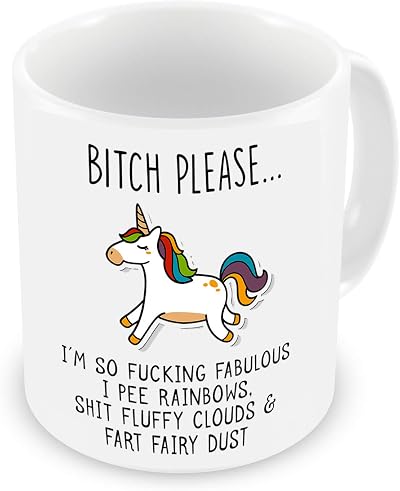 VIROSA Funny Unicorn Mug Bitch Please I’m So Fabulous 11oz Ceramic