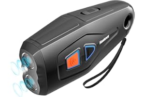 Hanience Ultrasonic Dog Bark Deterrent, 33 Ft Remote Anti Barking Control Device, Rechargeable Anti Bark Device for Dogs, with Training & Deterrent Modes, Black