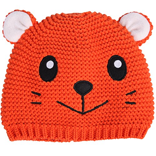 Langzhen Knitted Baby Toddler Tiger Winter Soft Warm Hats (S 46-48cm 0-12months)