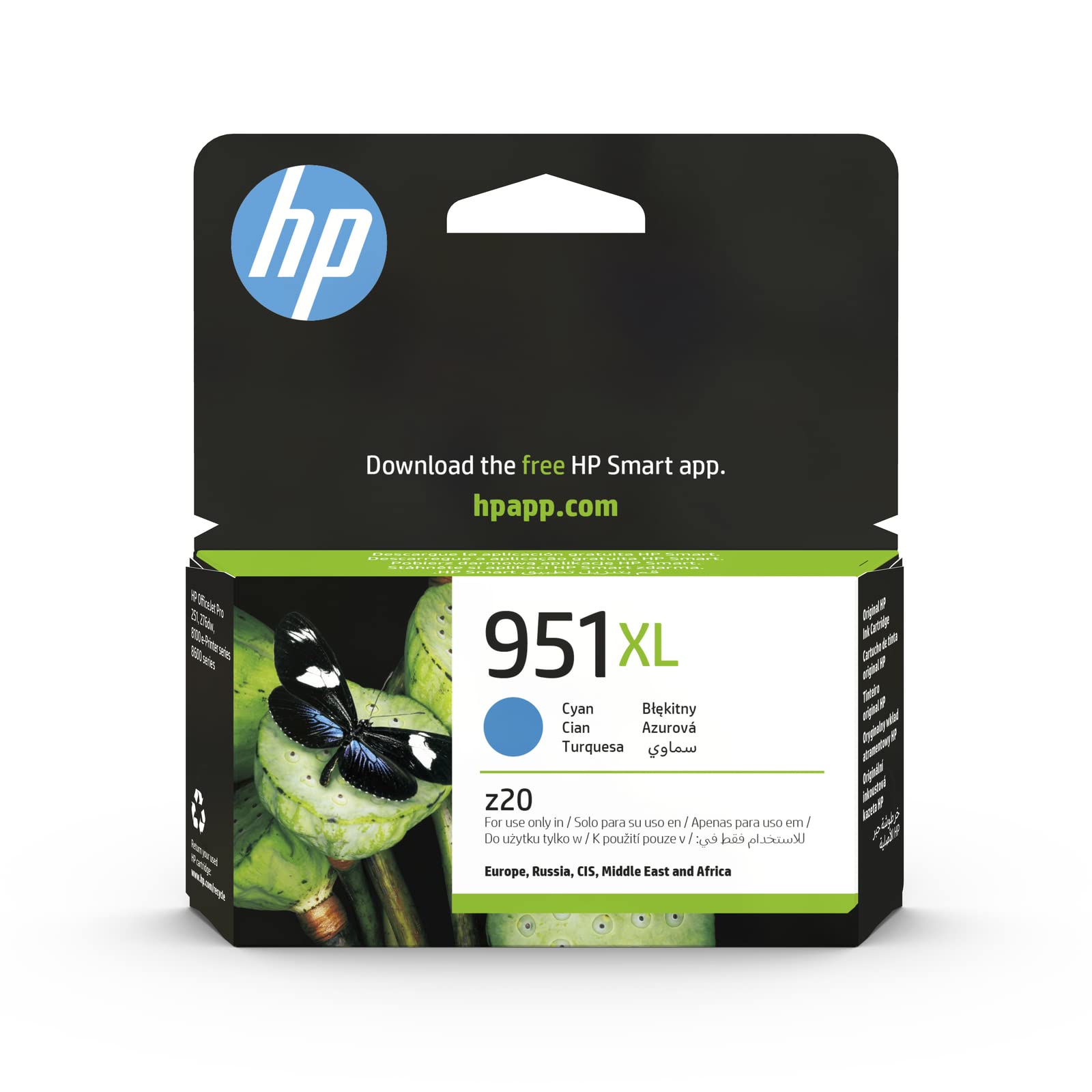 HP CN046AE 951XL High Yield Original Ink Cartridge, Cyan, Single Pack — image 1