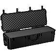 Condition 1 45" Long Hard Shell Carrying Case Model 2191 with Wheels, Waterproof, Protective, Storage for Music Equipment, Camera, Travel Case, Made in USA, 44.52"x16.30"x12.90" Black