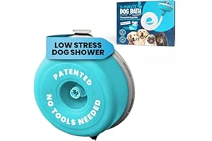 THEMAGICSHOWER 5-MinutePetBath Dog Bath Hose Attachment - Shower Head Accessory for Dog Washing - Low Stress Pet Shower - Portable Wash Station for Grooming, Rinse & Cleaning - Attachable Bathing Essential - Green