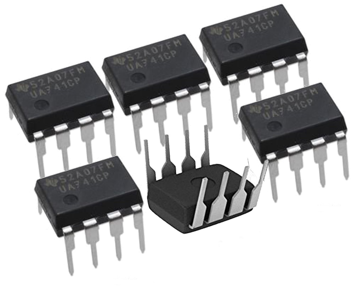 Texas Instruments (( 6 Pieces )) UA741CP IC OPAMP GP 1MHZ SGL LP 8DIP