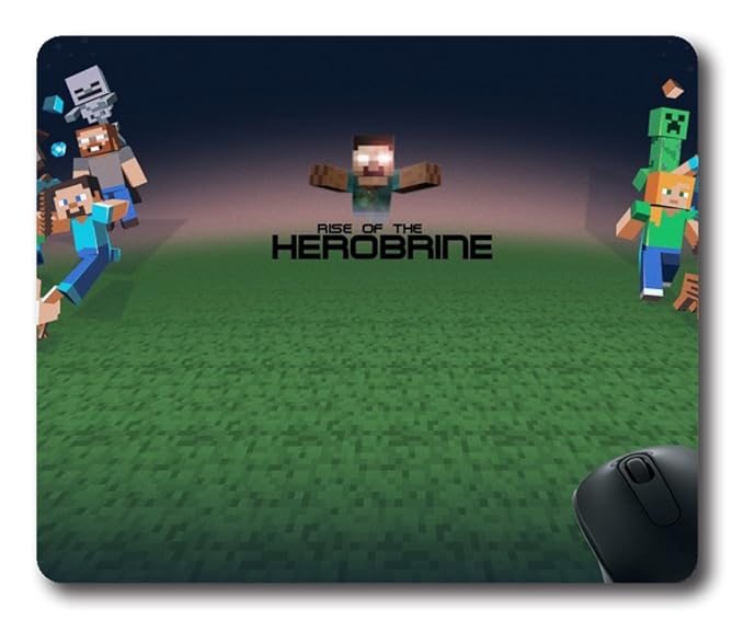 Herobrine Minecraft Rectangle Mouse Pad, DIY