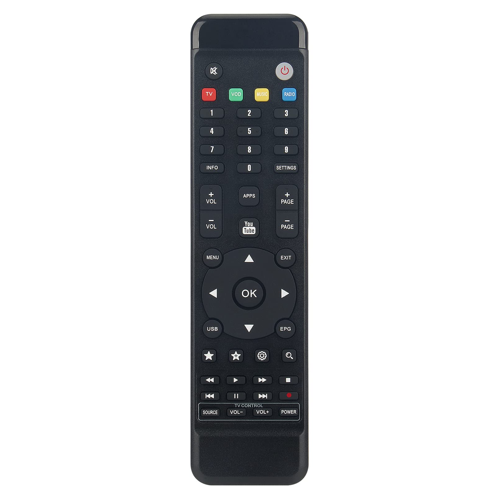 ALLIMITY Replace Remote Control fit for Redline Red line Linea Rossa IPTV RED 360, RED360, 7 line, S600 MAX, Rosso 360, S700 MAX, EXPAT Z-2020 mega plus, Mega plus