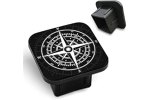 Tnomchey Compass 2X2 Hitch Cover Wind Rose Navigational Nautical Ocean Guide Square Tow Hitch Dust Plug Rubber Receiver Tube Hitch Plug Compatible with Car Accessories for Men Women