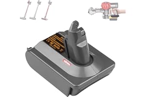 ASUNT V6 Adapter for DeWalt 20V Lithium Battery to Replace for Dyson V6 Battery, Work for Dyson V6 Vacuum Cleaner V6 Animal Absolute Motorhead SV03 SV04 SV05 SV06 SV07 SV09 DC58 DC59 DC61 DC62 DC72 DC74