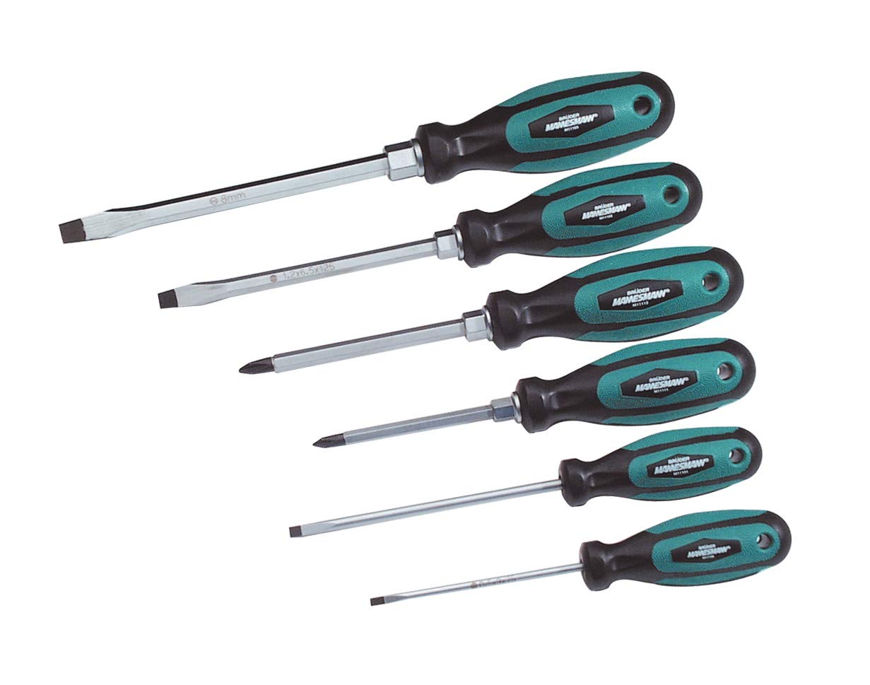 Brüder Mannesmann Werkzeug M11113-6 Screwdriver Set of 6 in Accordance with DIN
