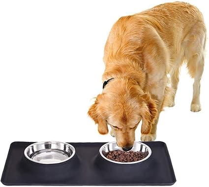 Leo565tom Gamelle Pour Chien Chat Double Bol En Acier