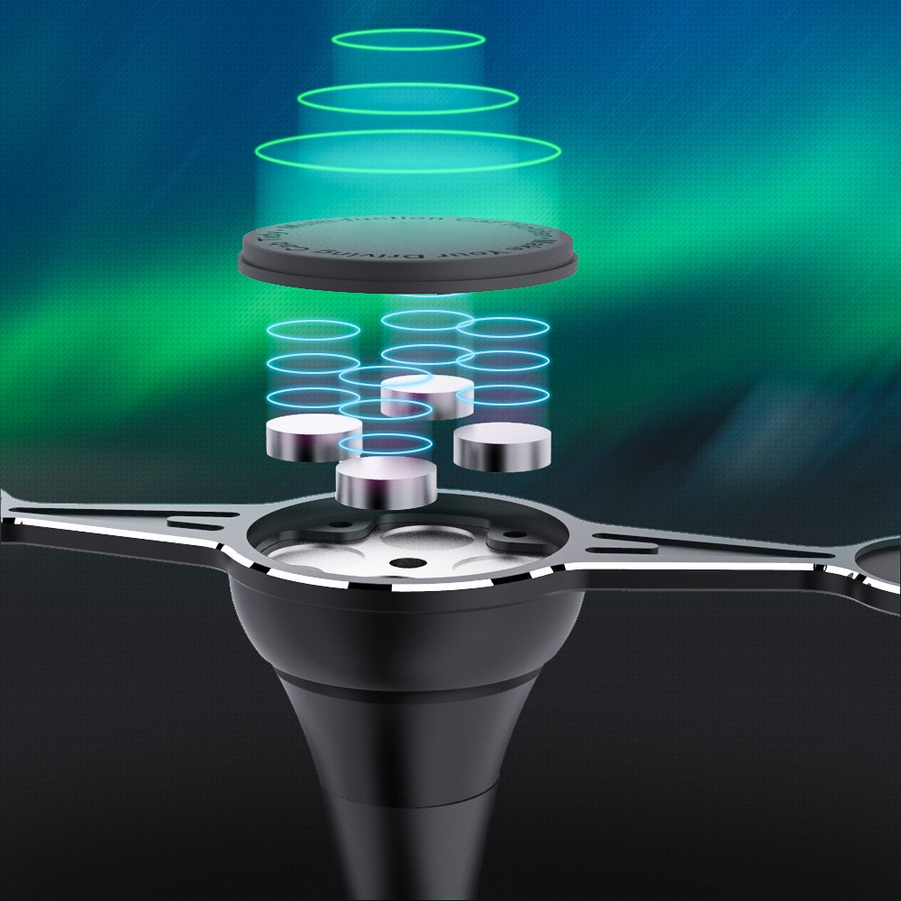 Magnetic Car Mount Holder, MeanLove Universal Air Vent 360°Rotation Magnetic Cell Phone Holder for iPhone X 8 Plus 7 6s 5s 5 SE, Galaxy S8 S7 Edge S6 Edge Note 8 with 2 Metal Plates (Black)