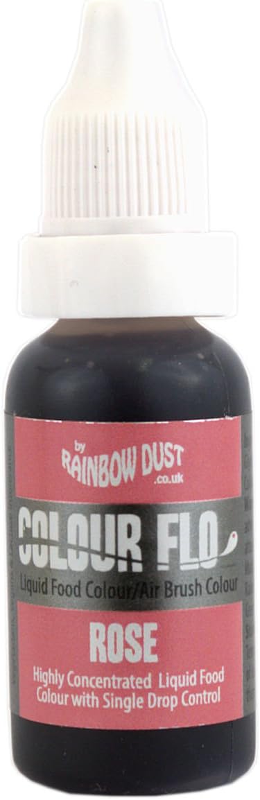 Rainbow Dust - Colour Flo - Airbrush Ready Food Colouring for Cake Decoration (Rose Pink)