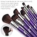 Qivange Makeup Brush Set 10PCS Liquid Powder Cream Foundation Blending Brush Kit Blush Synthetic Eyeshadow Brushes for Beginner/Professional(Purple)