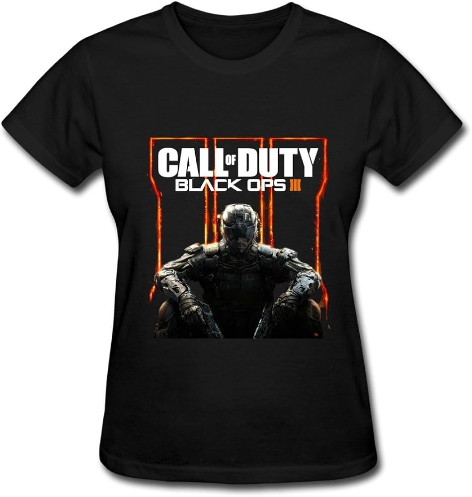 HUBA Women's T Shirt Call Of Duty Black Ops III 2 Black