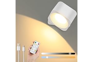 LIGHTESS White Wall Sconces Battery Operated with Remote and Touch Switch, Dimmable LED Wall Light Rechargeable, Cordless Wall Mounted Reading Lights, LG9942239