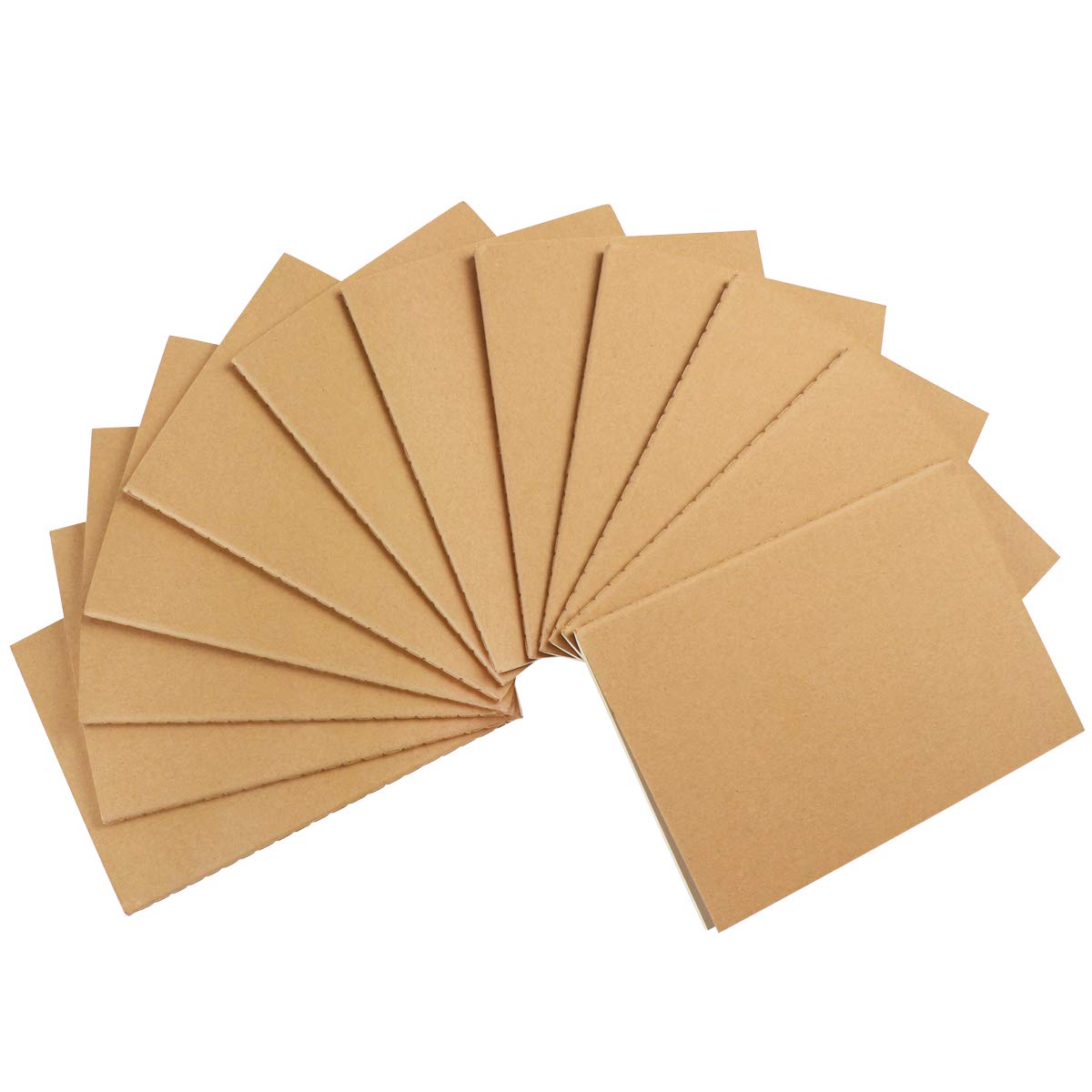 STOBOK A6 Kraft Notebooks Kraft Brown Blank Pages Blank Cover Kraft Journals 12PCS