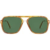 SOJOS Sunglasses for Women & Men, Square, Retro, Polarized Lens, Trendy Aviator, 90s Shades