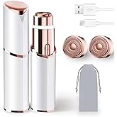 Facial Hair Removal for Women, Electric Rechargeable Painless Hair Remover for Face, Upper Lips, Chin, Peach Fuzz, with LED Light