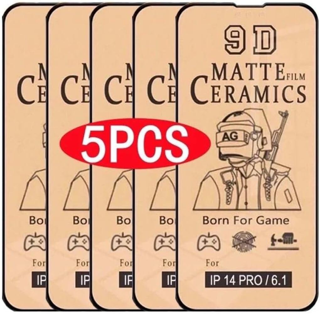 MATTE [5 Pack] Ceramic Screen Protectors for iPhone X, XS, 11 Pro - Durable Flexible Shockproof Protective Film