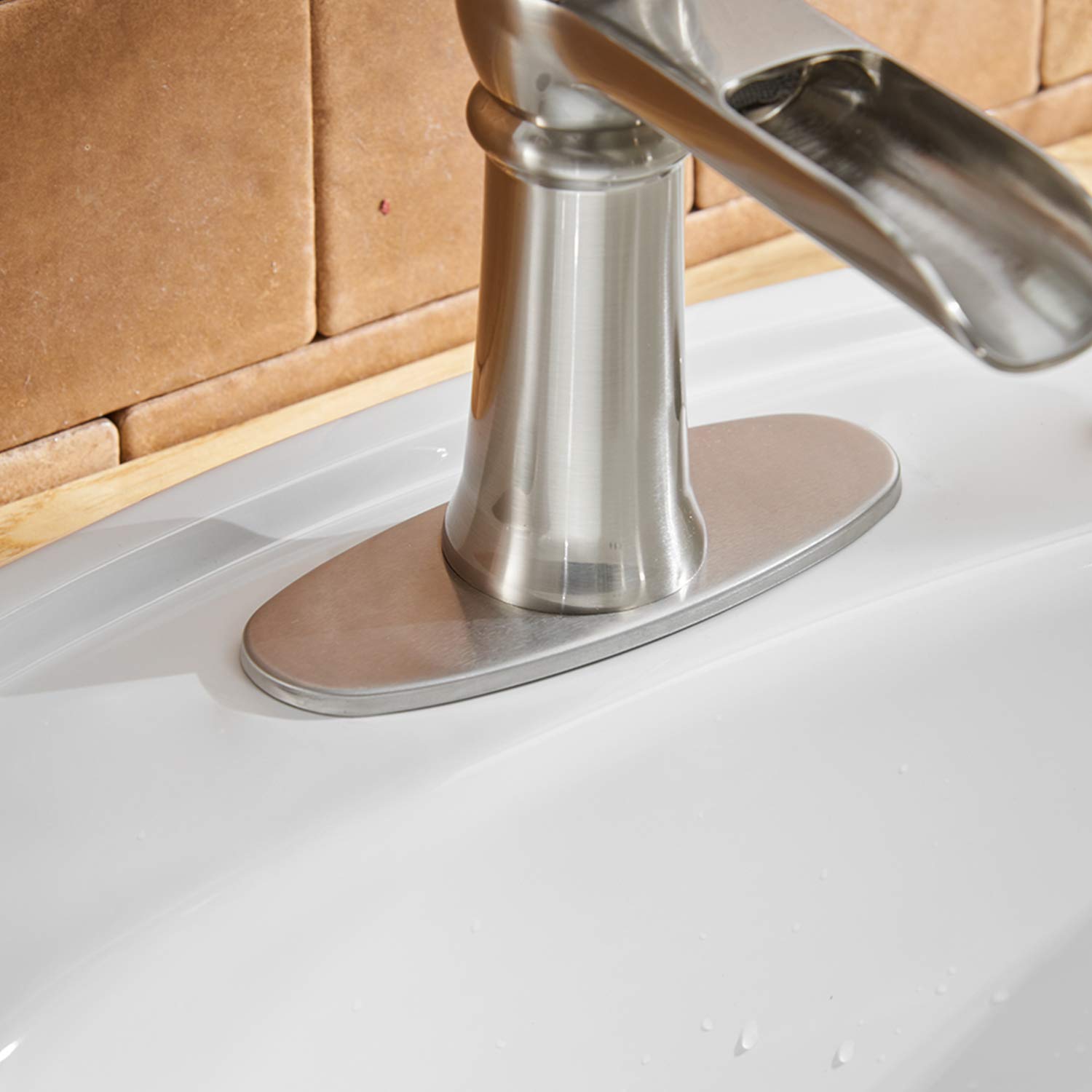 Bathroom Faucet Sink Vanity Basin Lavatory Deck Mount Tap+Drain+Cover