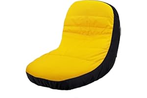 MWIRE Virtionz Riding Lawn Mower Seat Cover (Medium) LP92324 Fits John Deere Mower Tractor & Gator Seats up to 15" High(Four Convenient Pockets)