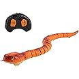 Ufurty Realistic Remote Control RC Snake Toy Fast Moving 30" Long Simulation Fake Rattlesnake Robotic Toy Animal Crawlers Battery Power Snake Controller Detachable Snake Scary Trick Toy for Kids
