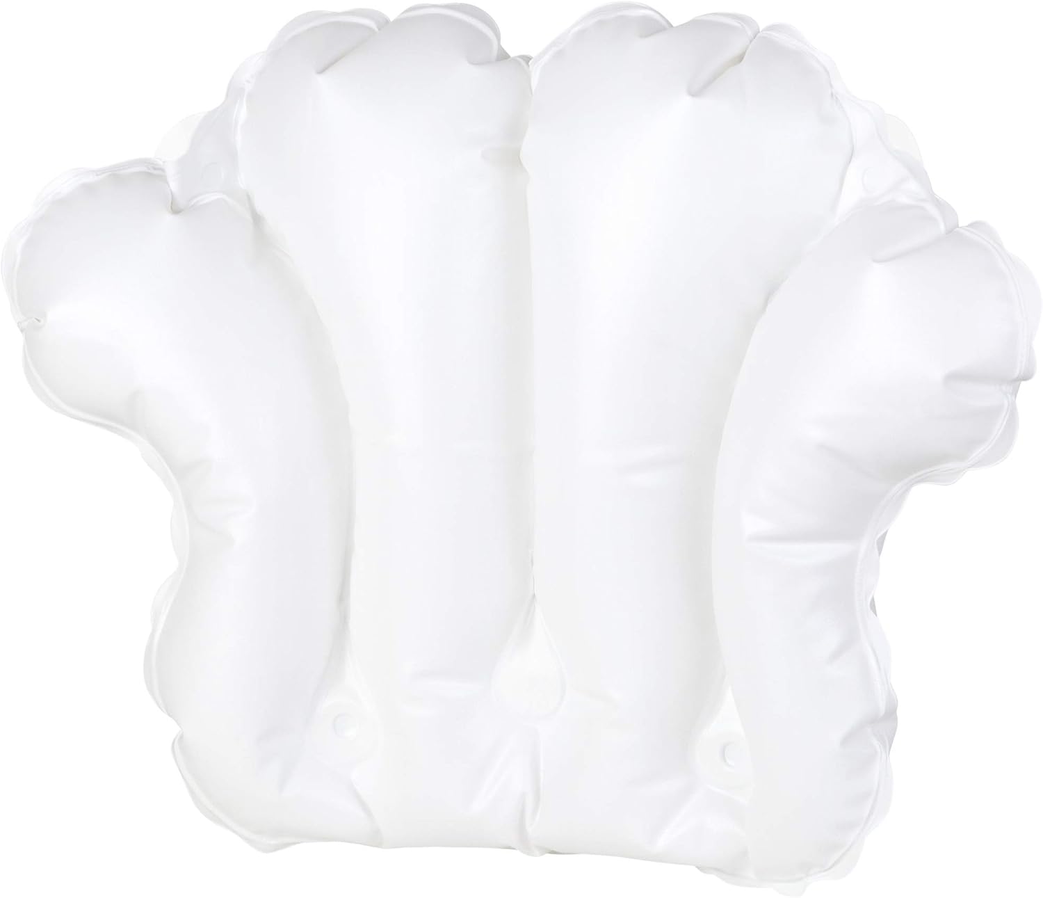 Richards Homewares Luxury Spa Bath Pillow – 100% PVC, Durable Vinyl Material – Inflatable – Non Slip with 4 Suction Cups – Neck & Shoulder Support – Waterproof - White - 18” x 14.5” x 3.8” Inch: Home & Kitchen