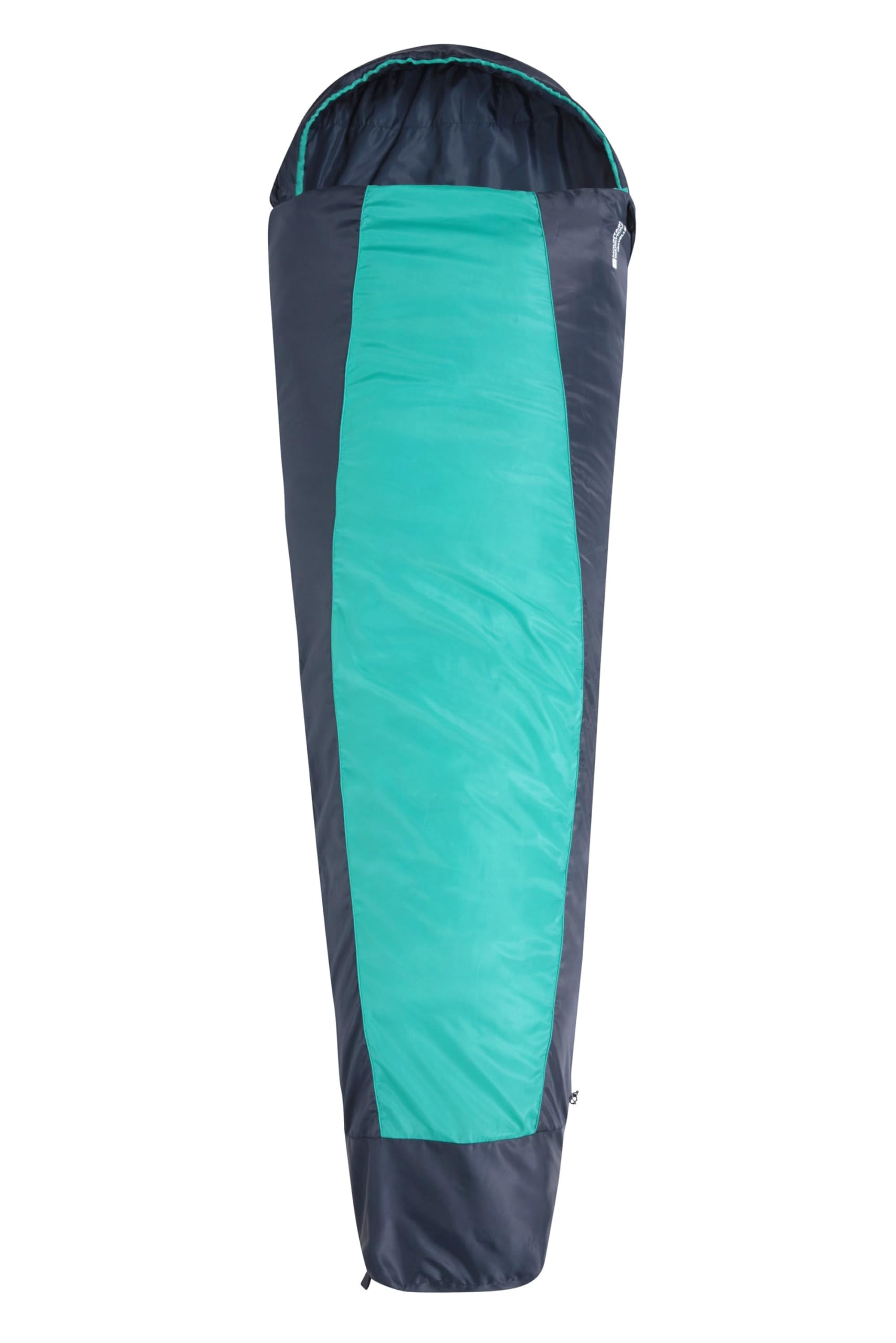 Mountain Warehouse Traveller 50 Sleeping Bag XL - Windproof, Breathable & Lighweight Mummy Shaped Bag - All Season Camping, Hiking, Trekking & Outdoors Teal Long Length