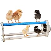 Vehomy Chicken Perch for Chicks Chicken Roosting Bar Wood Stand Coop Toy with Mirrors Chick Stand Trainning Perch Toy