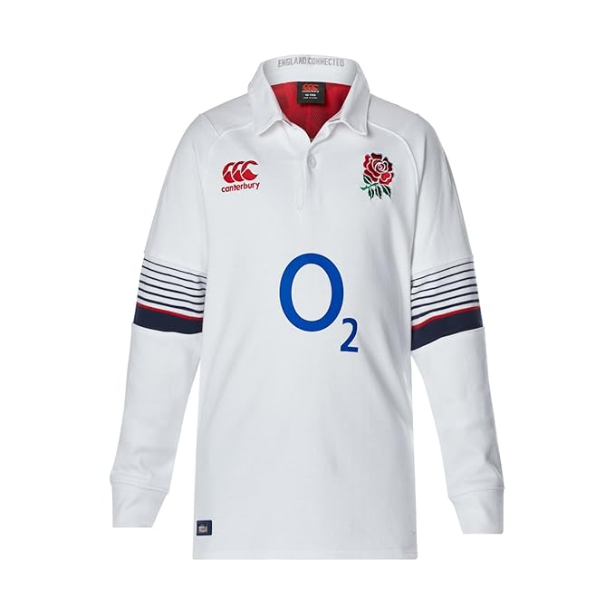 Canterbury England Official 17/18 Junior Rugby Long Sleeve Home Classic
