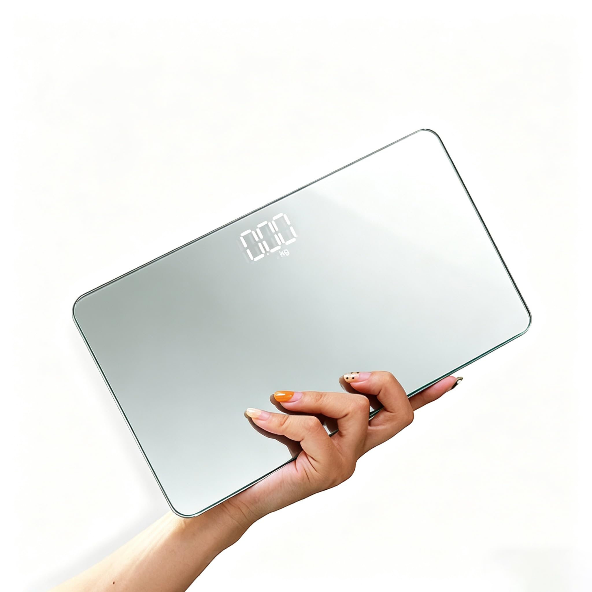 Venugopalan Body Weight Scale, Small Travel Size Mirror Scale Digital Bathroom Fat Monitor Accurate Loss Weight for Personal Health (Rechargeable)