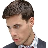 Dai Cloud Mens Short Brown Wig Layered Fluffy Synthetic Hair Male Wigs Daily and Halloween Wig