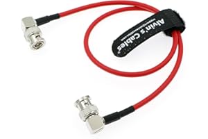 Alvin's Cables 12G SDI Flexible Coaxial Cable BNC Male to Male Right Angle for RED Komodo| Atomos Monitor 75 Ohm Shielded Cab