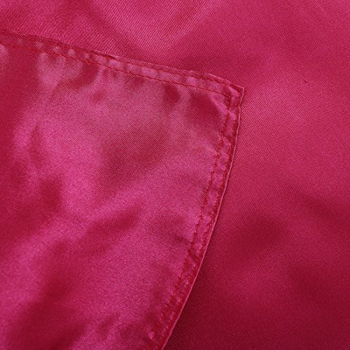 uxcell 4pcs Wine Red Satin Silk Like Solid Color Bedding Set Duvet Cover Silk Pillow Shams Silk