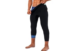LMCOB Sauna Sweat Short Pants for Men Hot Thermo Sauna Leggings Compression Hight Waist Pants Workout Body Shaper Sauna Suit